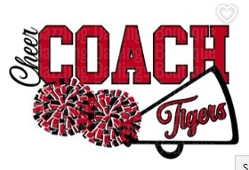 Cheer Coach Tigers Pom Pom Megaphone Graphic