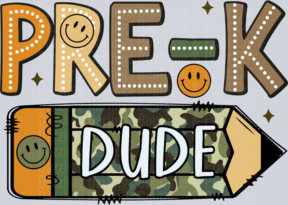 PRE-K DUDE CAMO PENCIL
