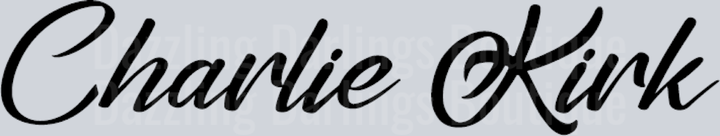 Charlie Kirk Black Script Signature