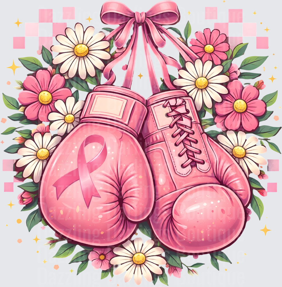 Breast Cancer Gloves Floral