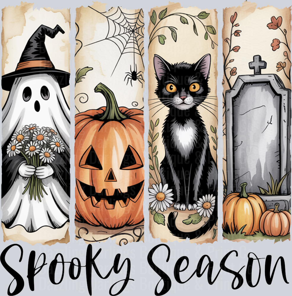 HALLOWEEN FALL DTF TRANSFER SPOOKY SEASON BRUSH STROKES