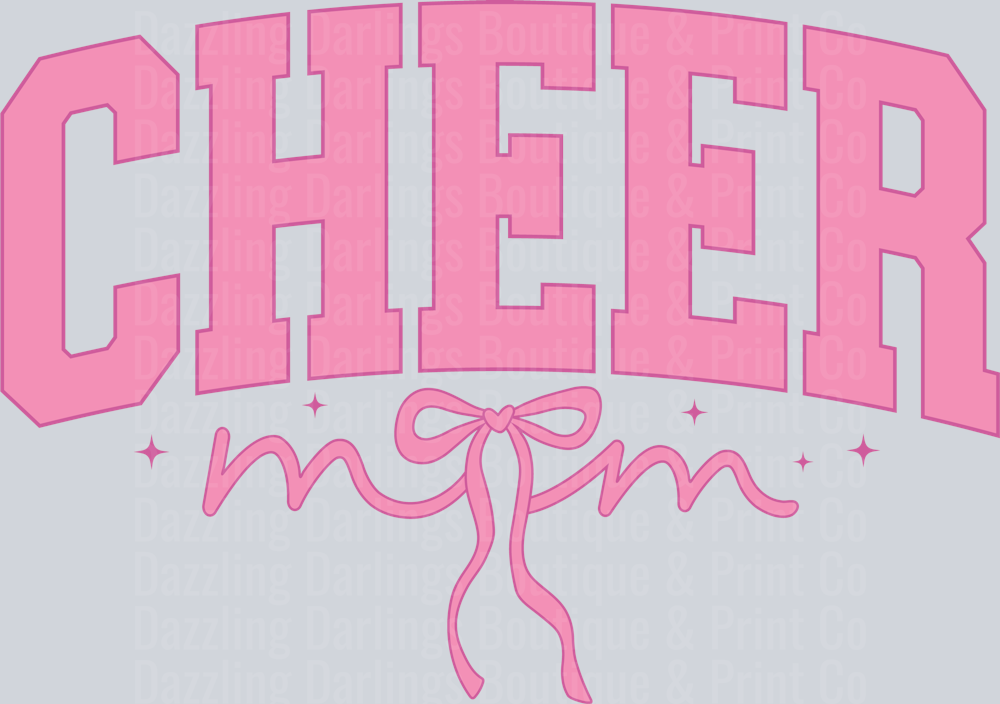 CHEER MOM COQUETTE BOW GIRLISH