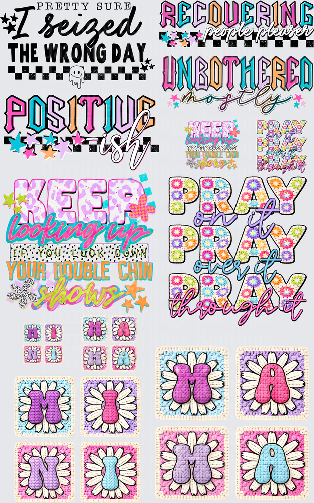 Sassy Mom Life Quote Collection with Daisy Alphabet Letters