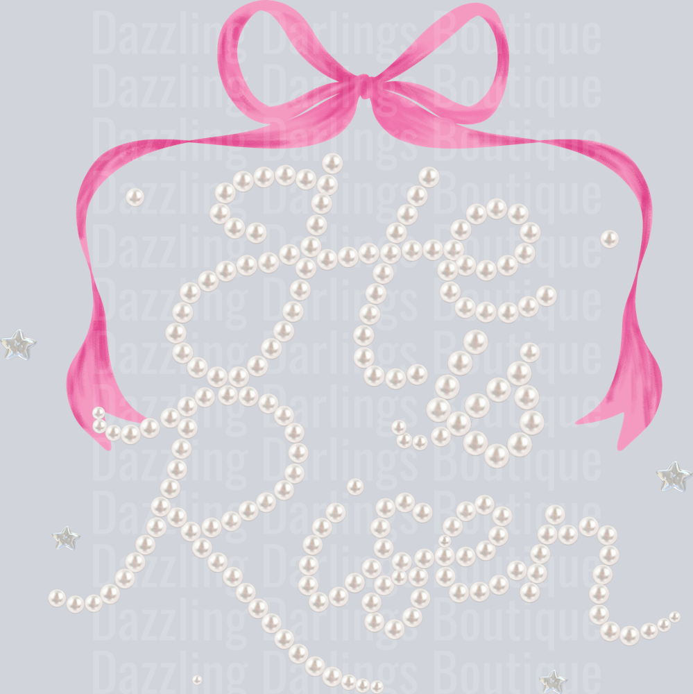 HE IS RISEN COQUETTE BOW PEARLS EASTER
