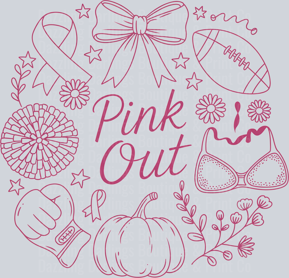 BREAST CANCER AWARENESS RIBBON COQUETTE PINK OUT