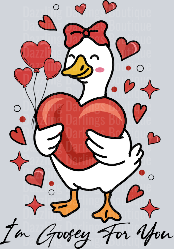 Cute Lovely Goose Coquette Duck Valentine