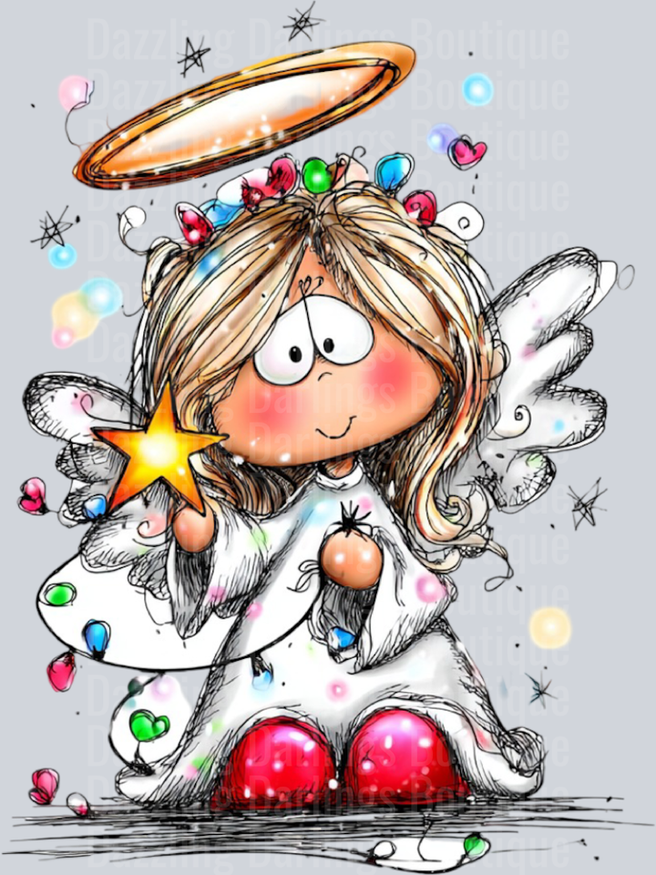 Hand-drawn Christmas Angel