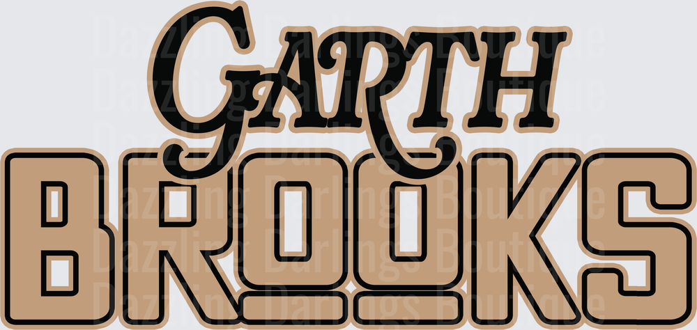Garth Brooks Country Music Artist Name Logo Design