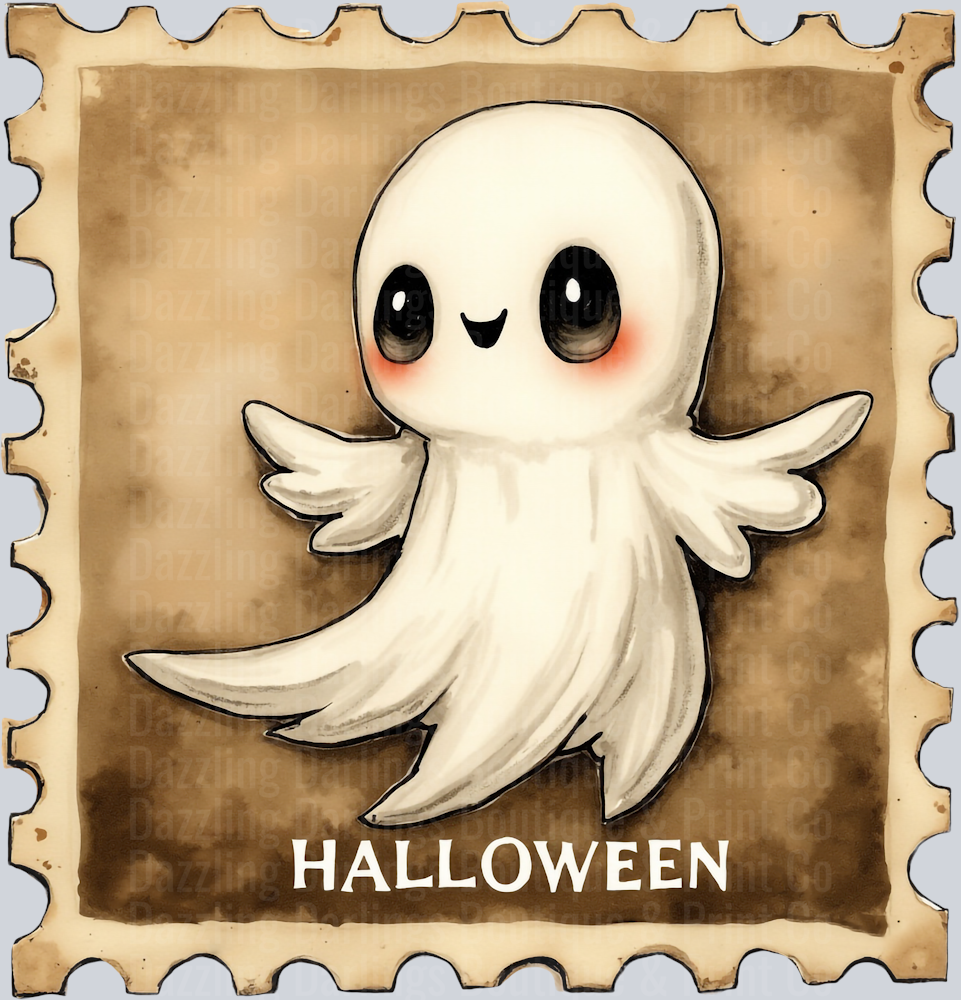 HALLOWEEN FALL DTF TRANSFER GHOST STAMP