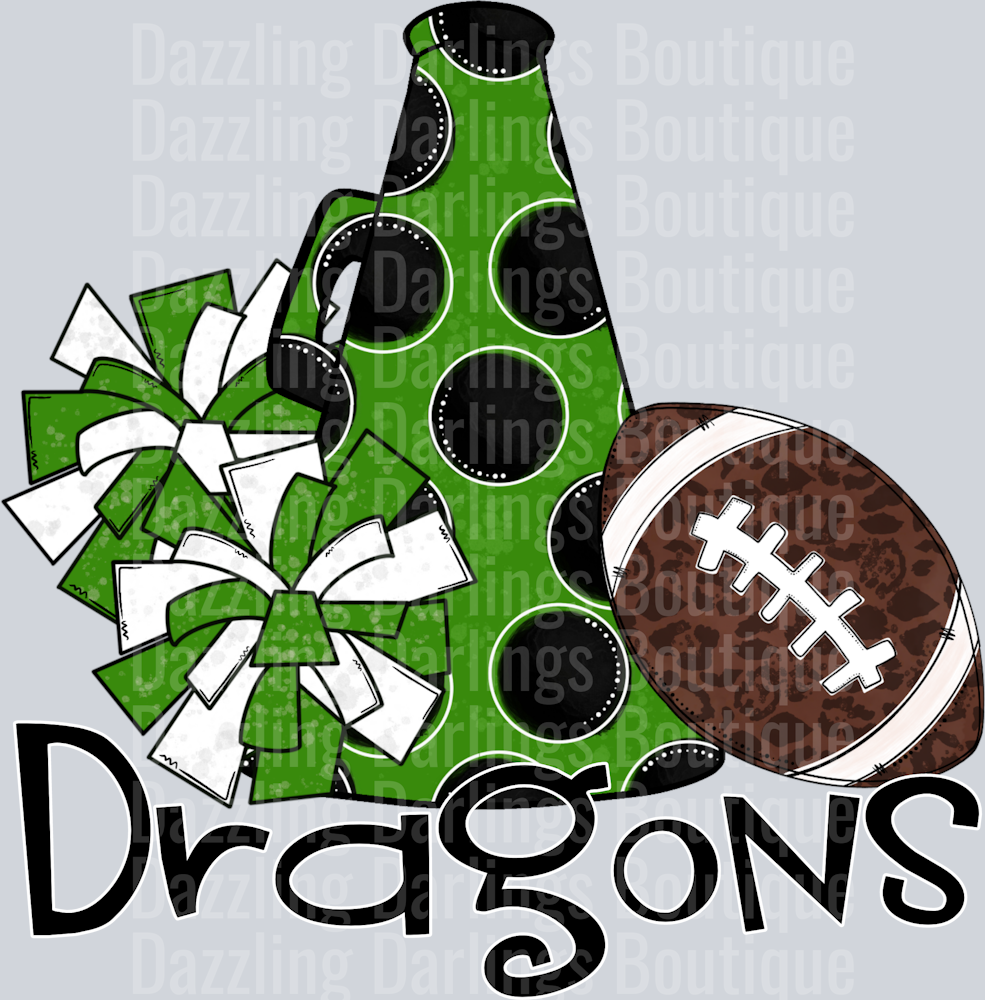 PICKENS DRAGONS DTF TRANSFER MEGAPHONE FOOTBALL