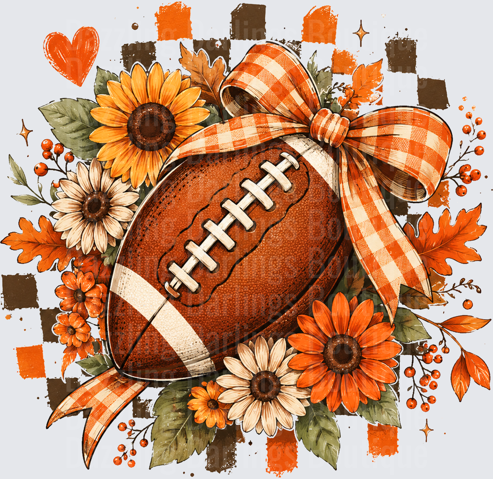 Checkered Flowers and Football