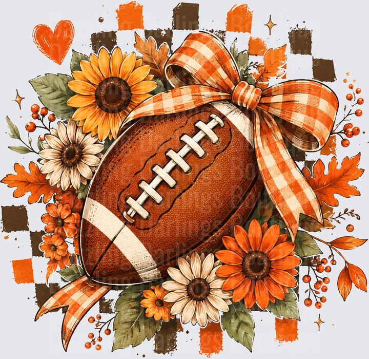 Checkered Flowers and Football