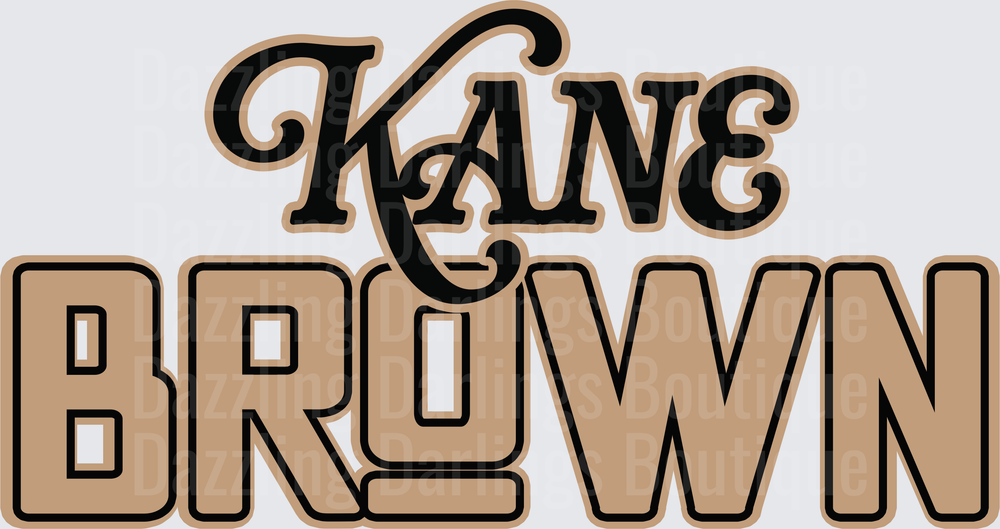 Kane Brown Country Music Artist Name Design