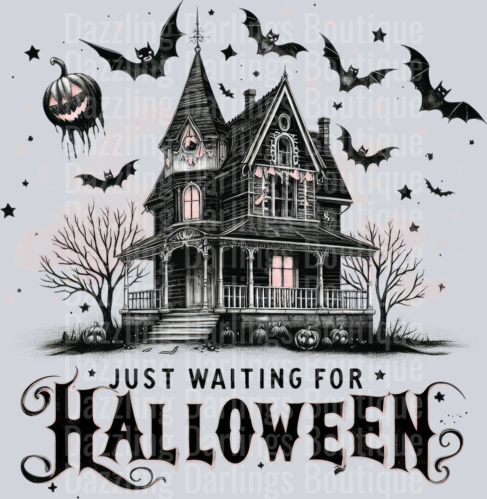 HALLOWEEN FALL DTF TRANSFER JUST WAITING FOR HALLOWEEN