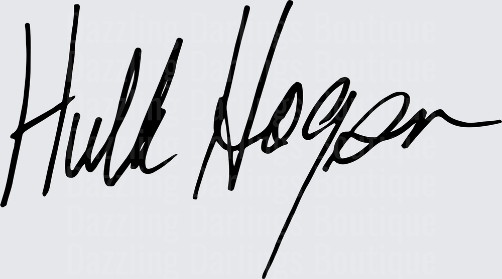 Hulk Hogan Signature Script Wrestling Legend Autograph