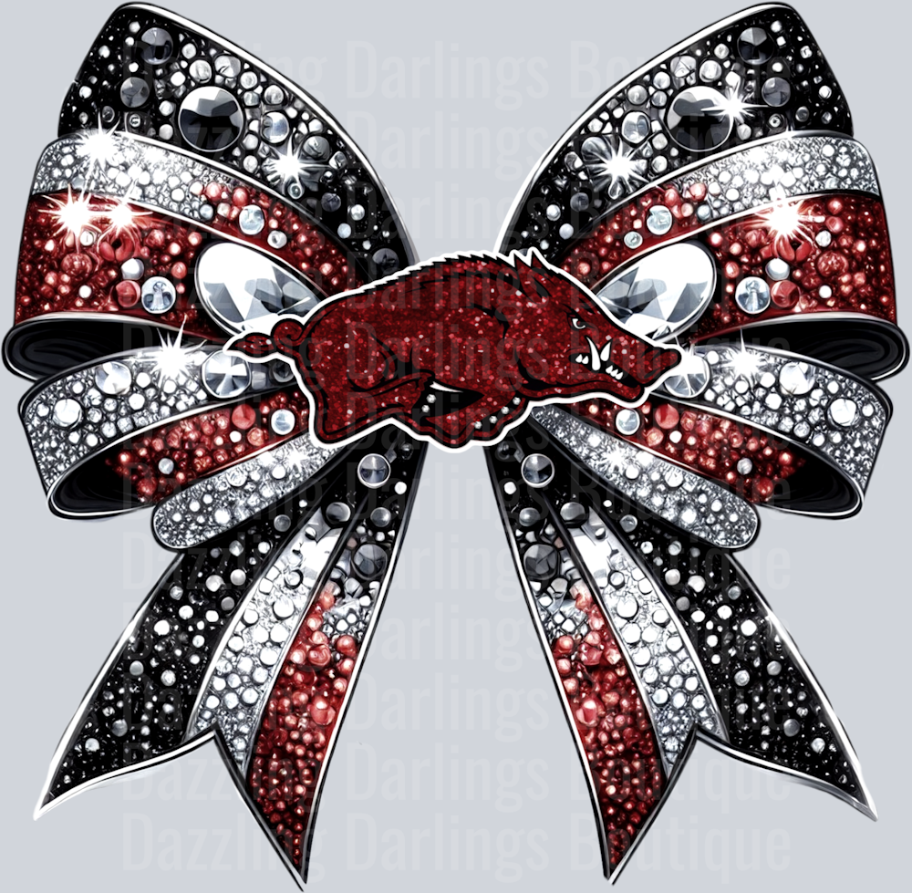 RAZORBACKS COQUETTE BOW