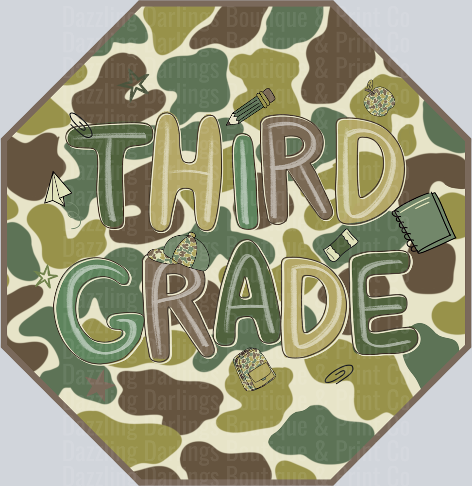 Third Grade Camo Octagon Duck Camo Background