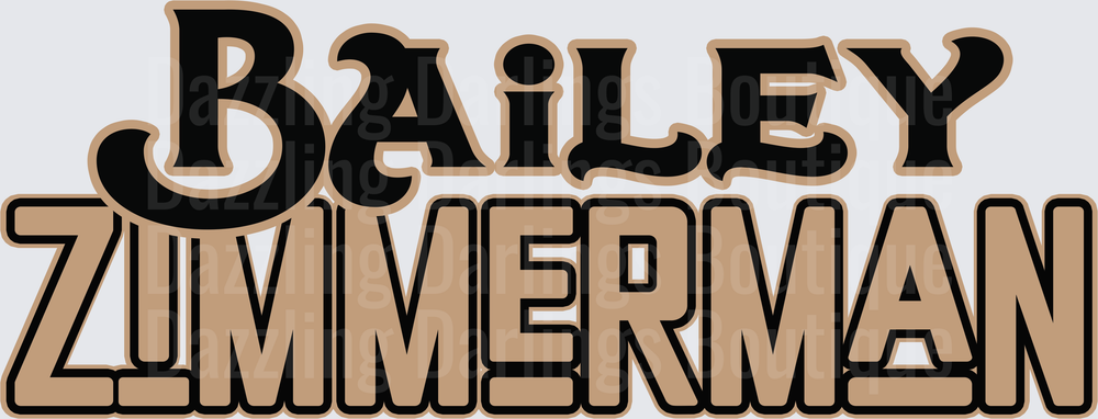 Bailey Zimmerman Country Music Artist Name Logo