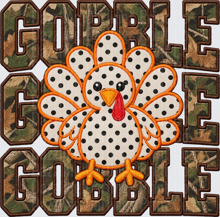 Camo Gobble Embroidery