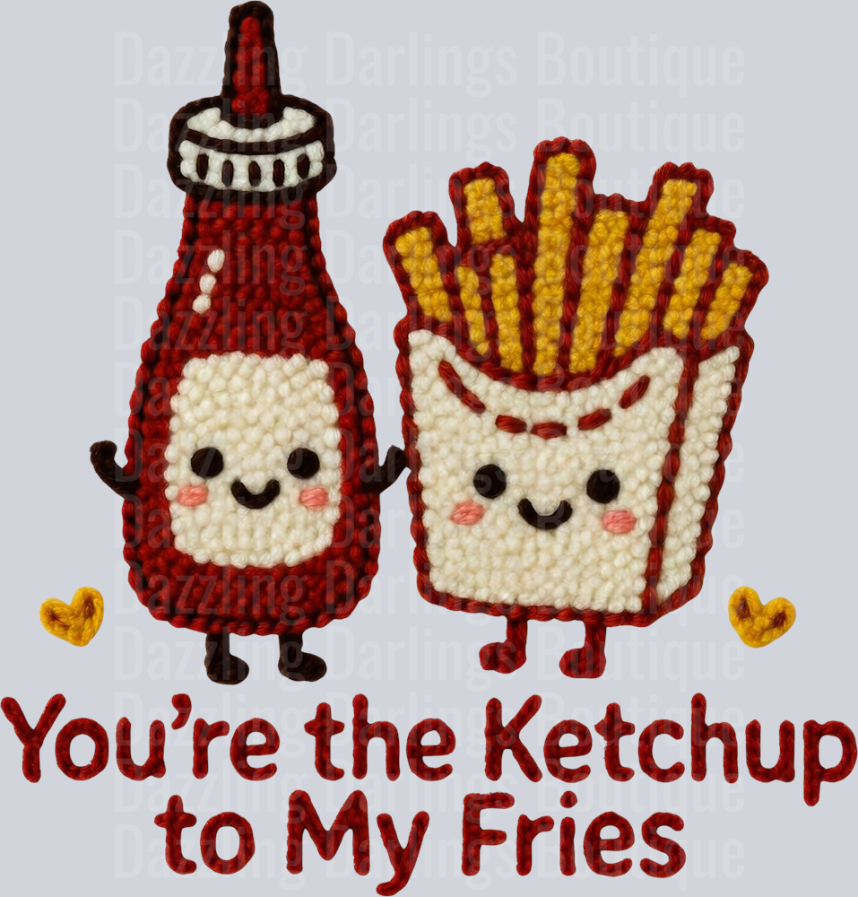 Latch Hook Funny Food Ketchup to my Fries
