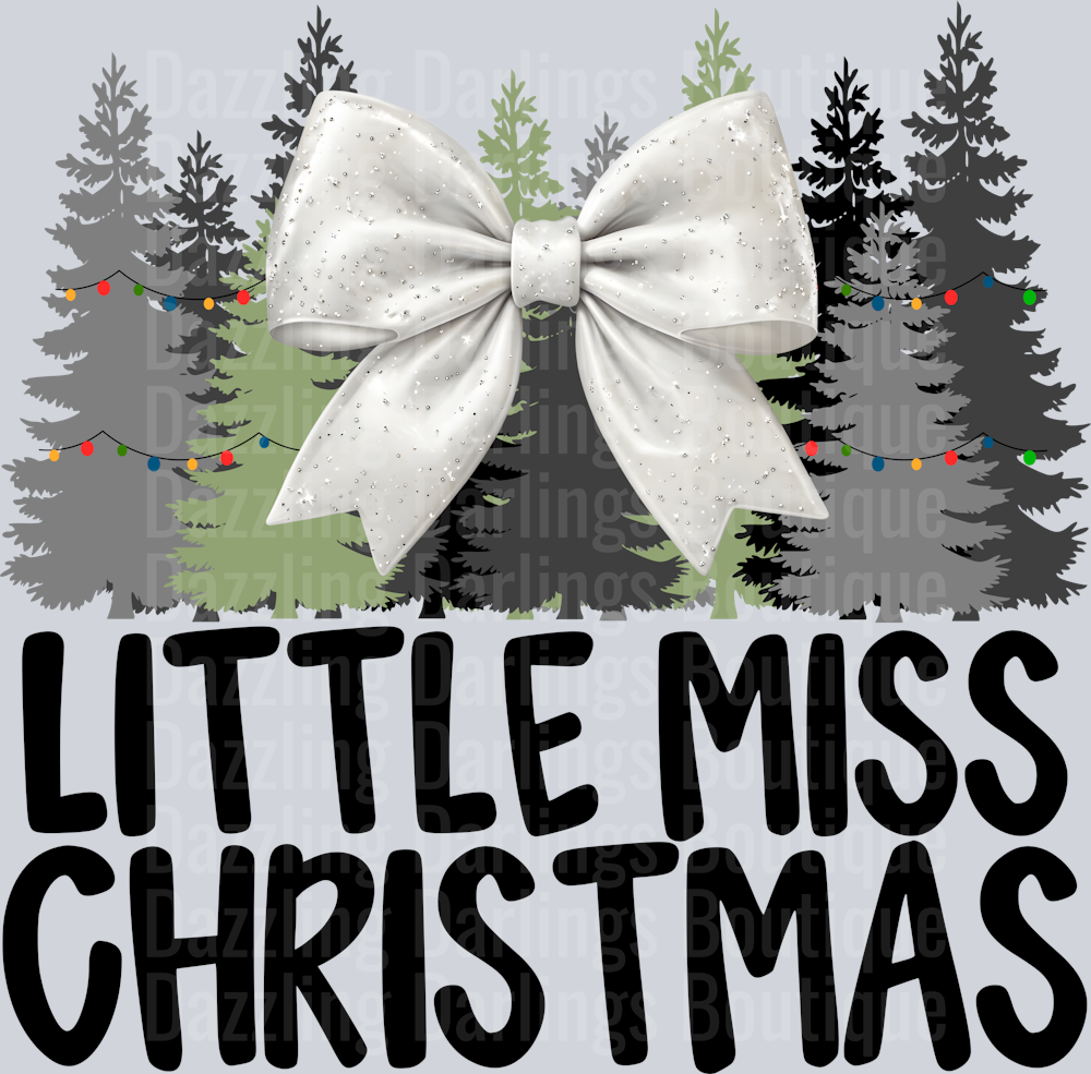 CREAM BOW LITTLE MISS CHRISTMAS