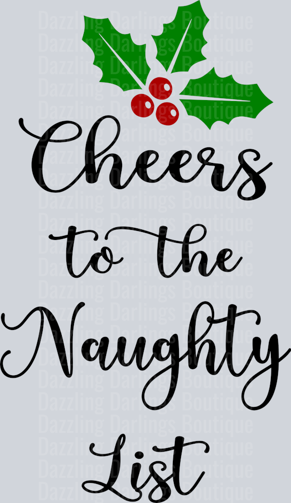 Cheers to the Naughty List wine bag