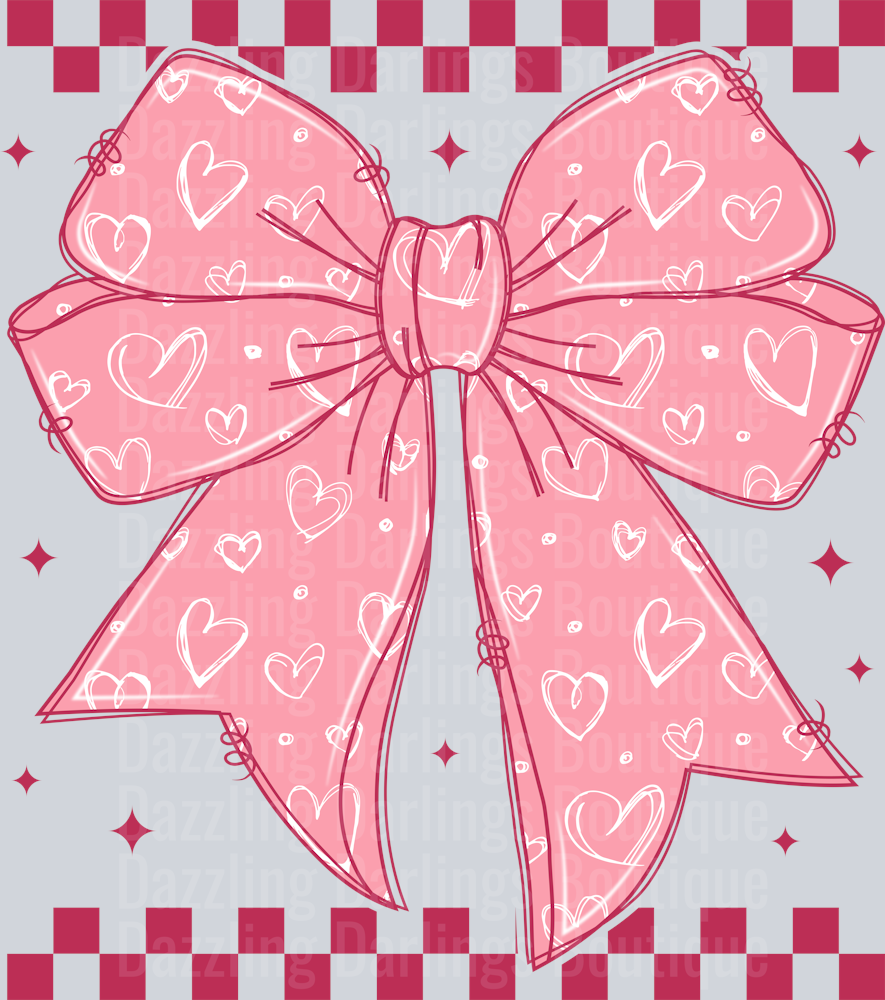 Pink Valentine Coquette Bow Valentines
