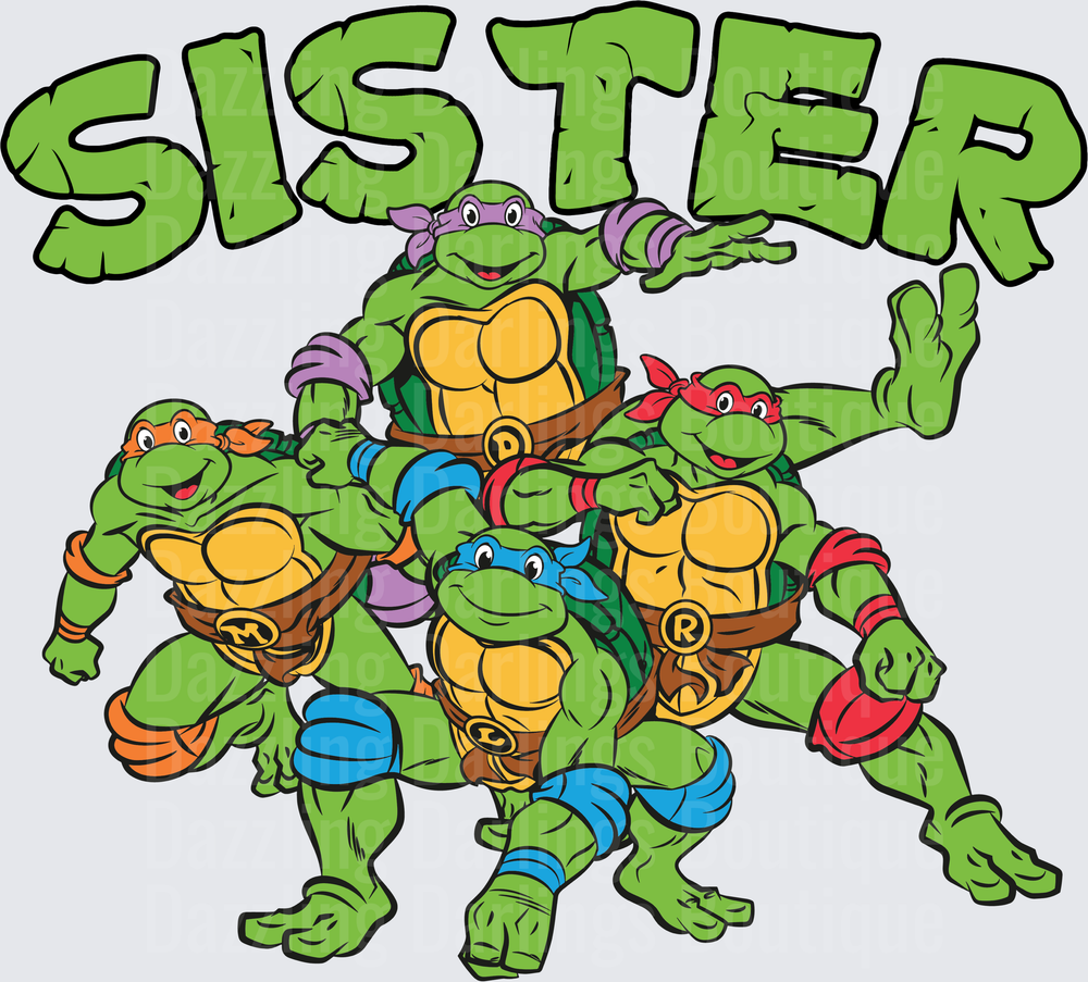 Teenage Mutant Ninja Turtles Sister Group Portrait