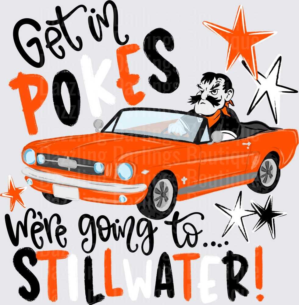 Get In Poes We're Going To Still At R Orange Mustang