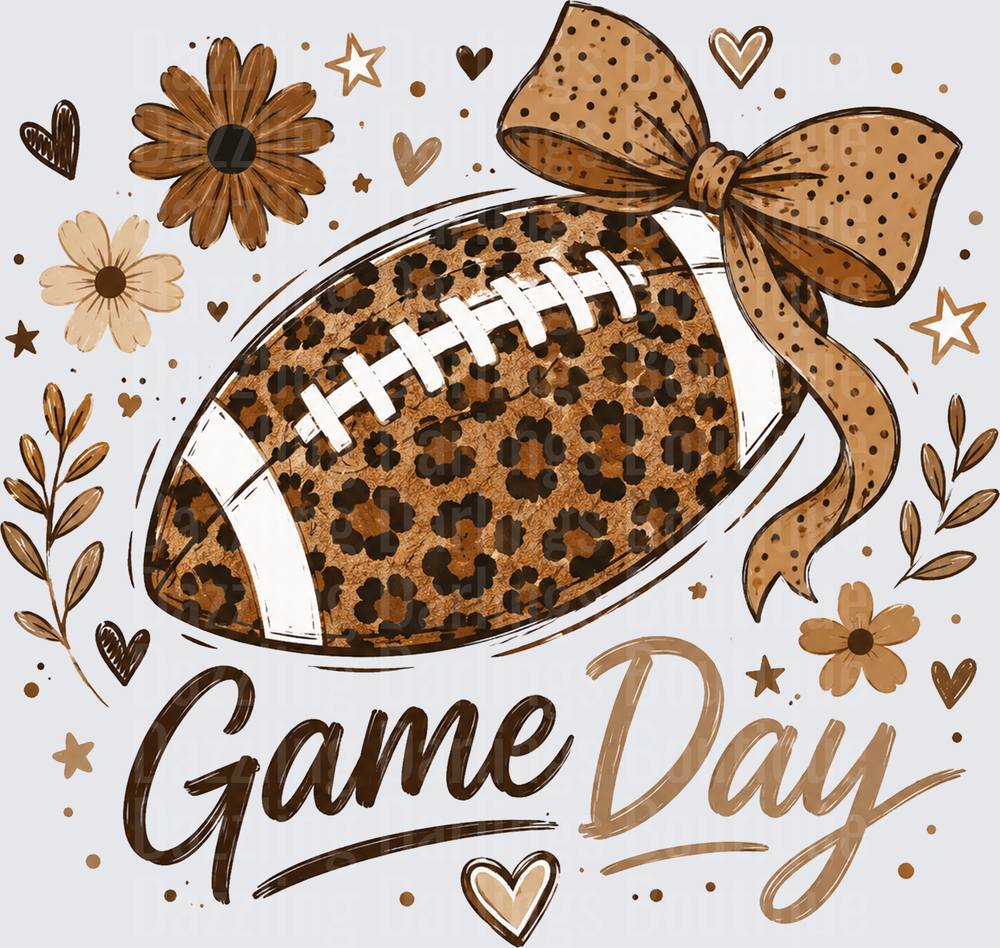 Floral and Leopard Football