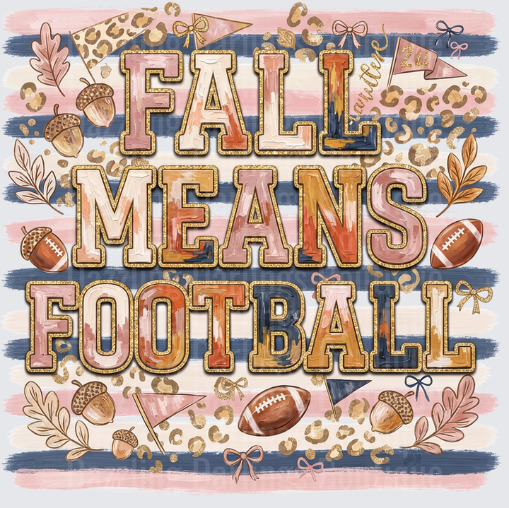 Fall Means Football Leopard