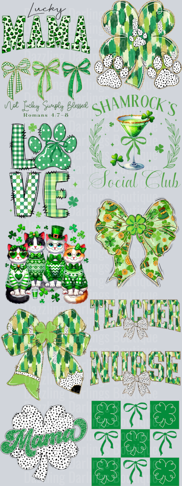 ST PATRICKS DAY LUCKY PREMADE GANG SHEET 22.5_X60