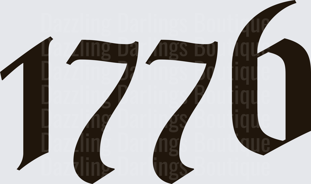 1776 Historical Year Typography Design