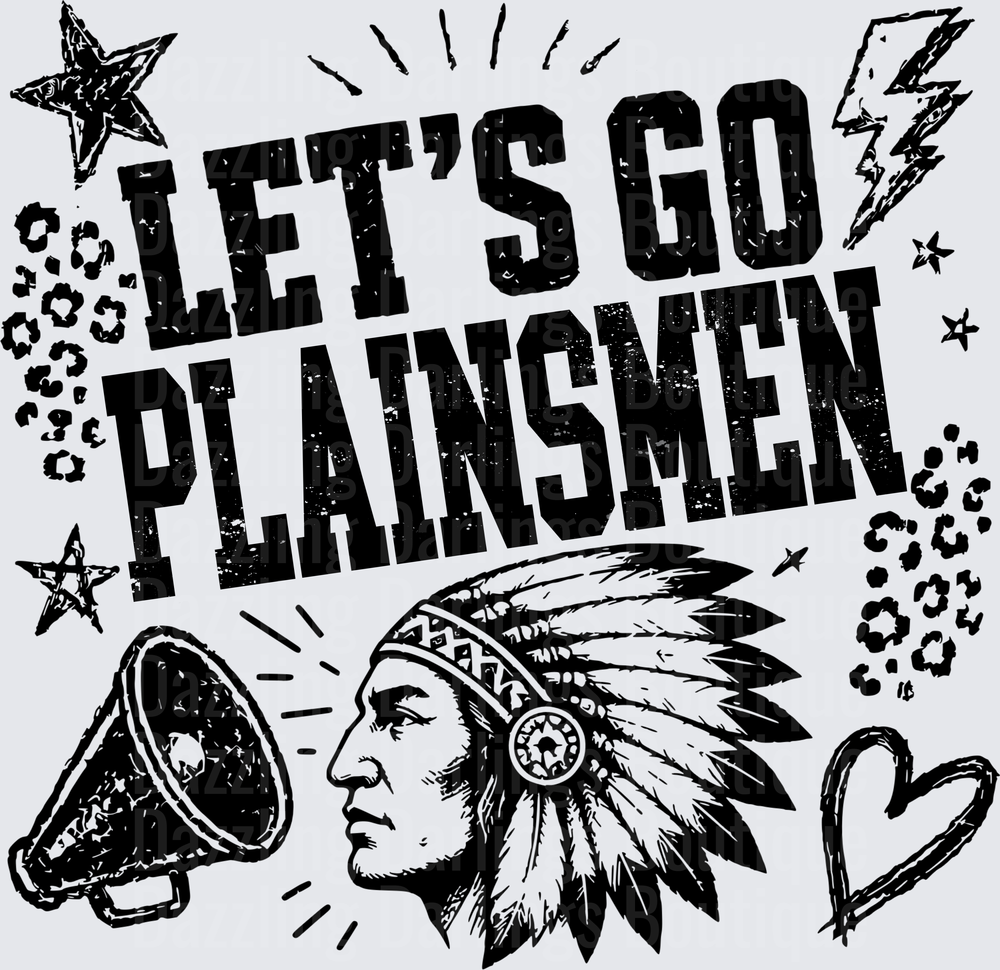 Let's Go Plainsmen Native Chief Headdress Spirit Design
