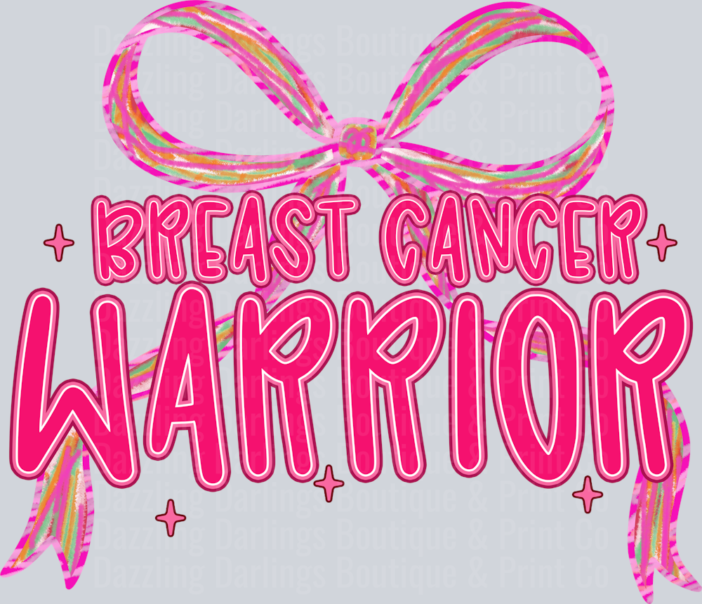 BREAST CANCER AWARENESS RIBBON BREAST CANCER WARRIOR COQUETTE