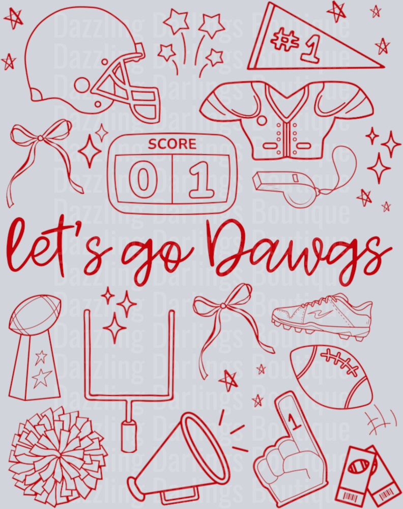 Let's Go Dawgs Doodle