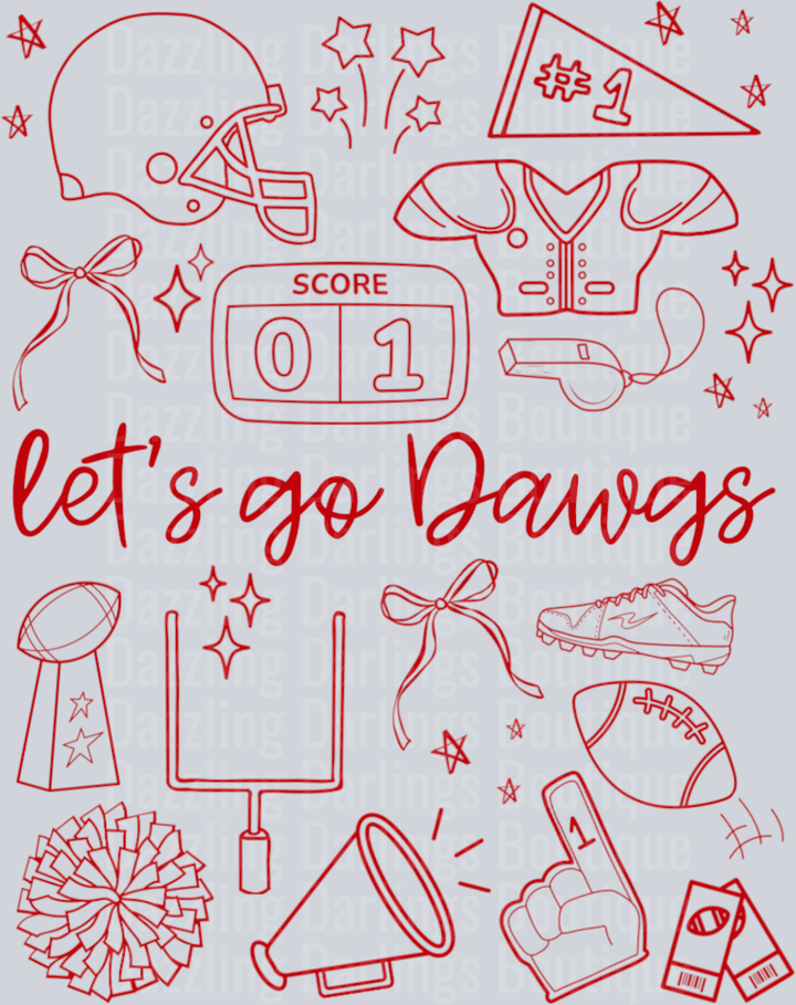 Let's Go Dawgs Doodle