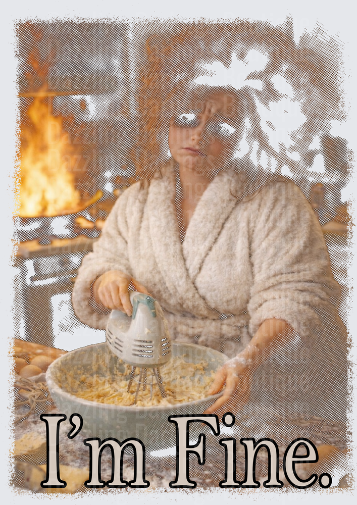 I'm Fine Dog Meme Kitchen Fire Cooking Disaster