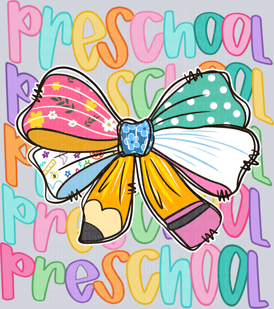 BACK TO SCHOOL TEACHER DTF TRANSFER PRESCHOOL