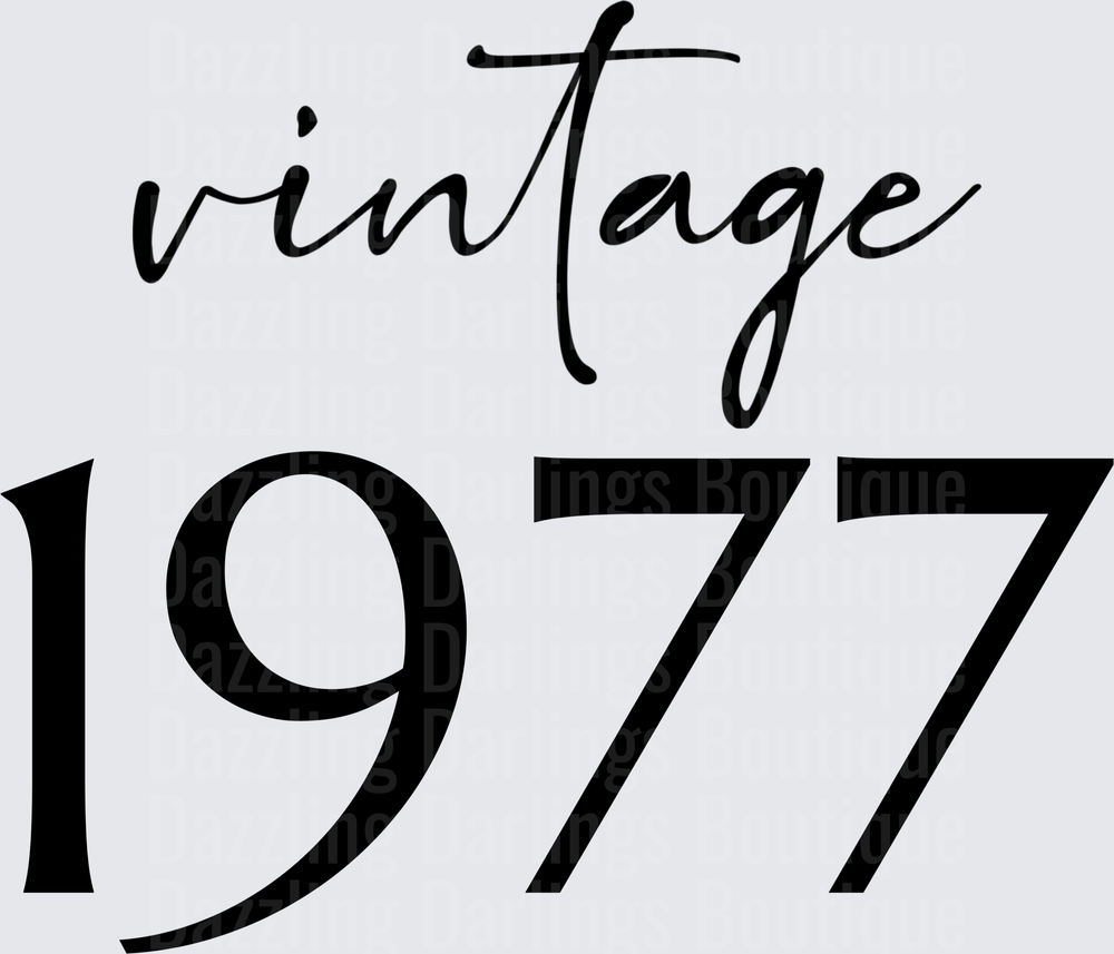 Vintage 1977 Retro Typography Design