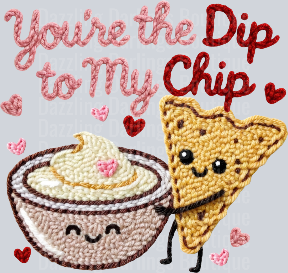 Latch Hook Funny Food Dip to my Chip
