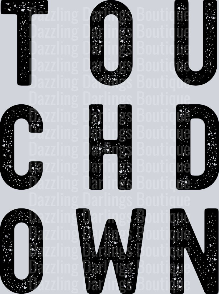 FOOTBALL TOUCHDOWN BLACK