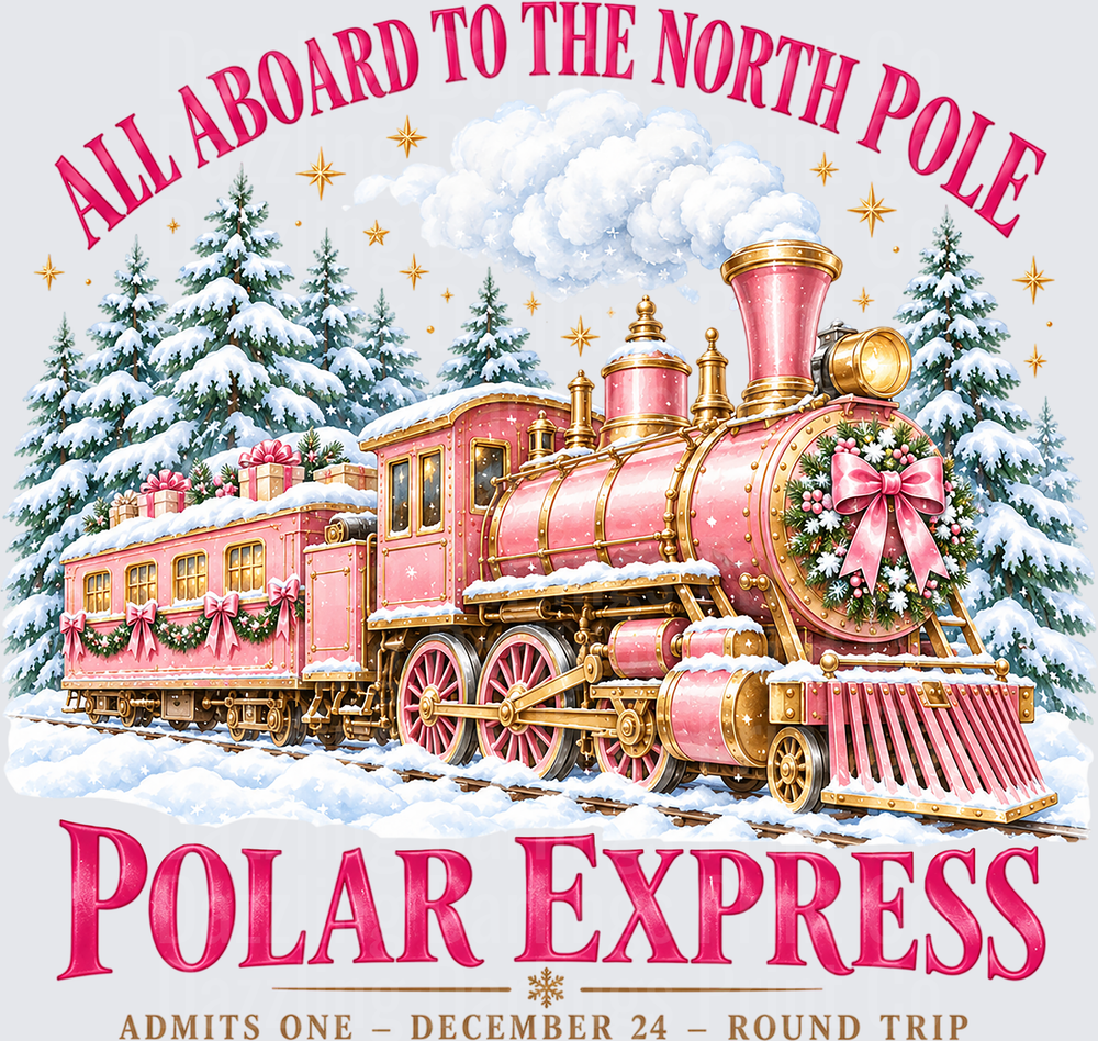 Pink Polar Express Christmas