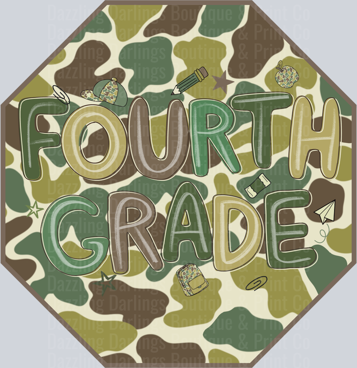 Fourth Grade Camo Octagon Duck Camo Background