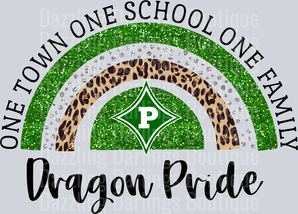 PICKENS DRAGONS DTF TRANSFER ONE TOWN ONE SCHOOL DRAGON PRIDE