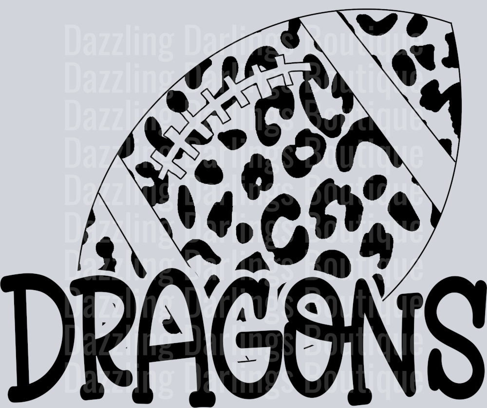 PICKENS DRAGONS DTF TRANSFER LEOPARD FOOTBALL
