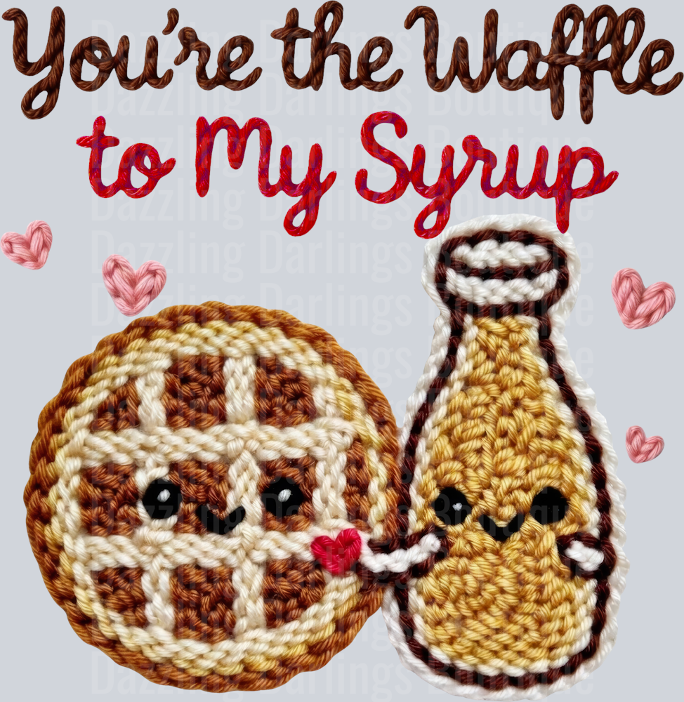 Latch Hook Funny Food Waffle to my Syrup