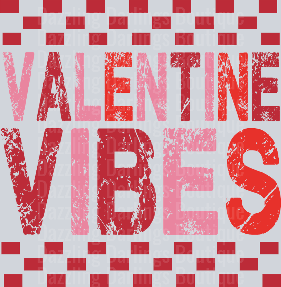VALENTINE VIBES RETRO CHECK VALENTINES DAY