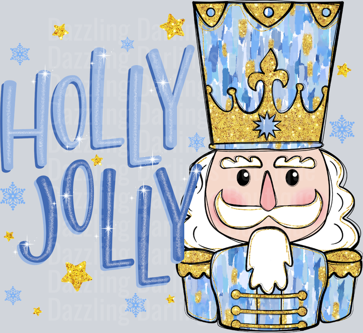 Holly Jolly Nutcracker Blue