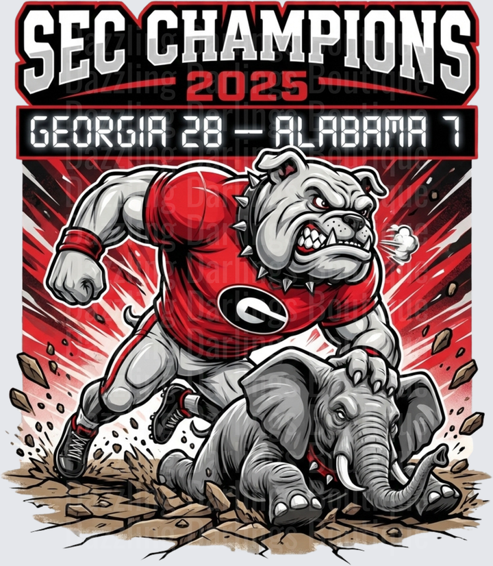SEC Champions 2025 Georgia Bulldogs Stomp Alabama 28-7